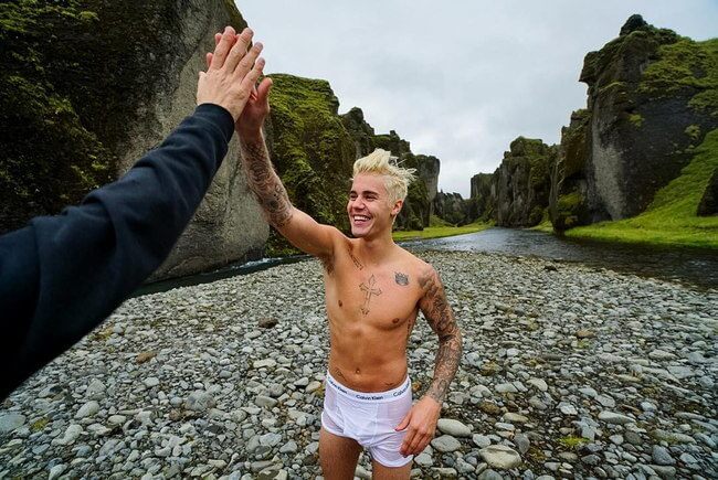 Justin Bieber in Iceland