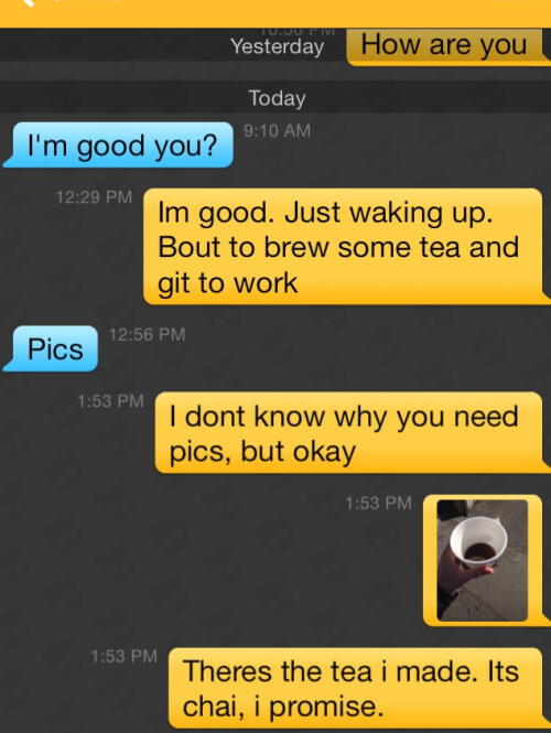 Grindr fails - Morning tea?