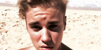 Justin Bieber on the beach - Instagram