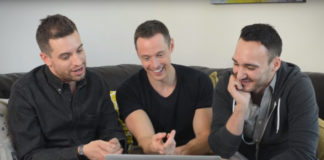 Davey Wavey and gay couple watch porn together for the first time