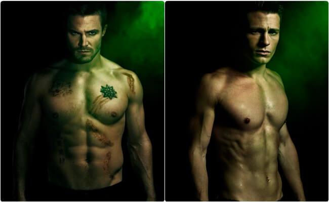 Stephen Amell and Colton Haynes