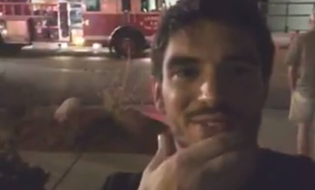 Steve Grand fire alarm