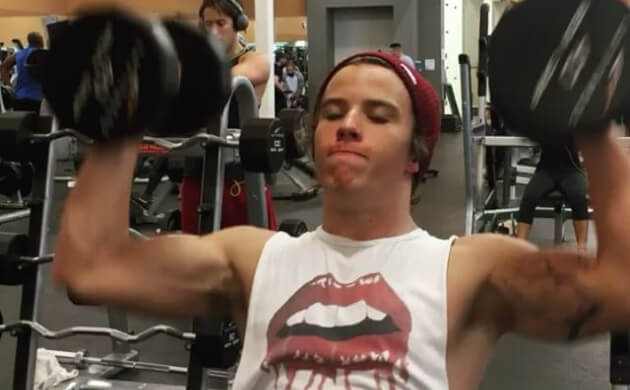 Alex Lee at the gym
