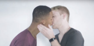 French kissing men
