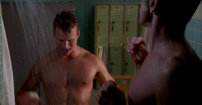 As Promised - John Stamos And Glen Powell Share A Nude Shower Scene |  GayBuzzer