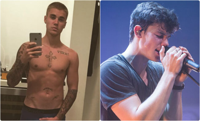 Justin Bieber and Shawn Mendes