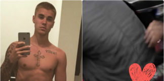 Justin Bieber had his pants pulled down