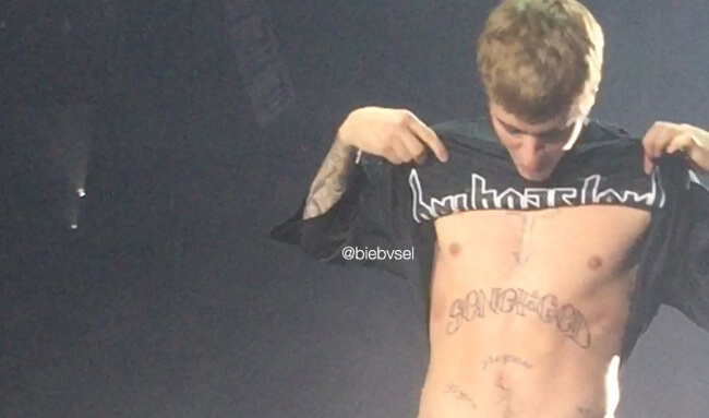 Justin Bieber Son of God tattoo