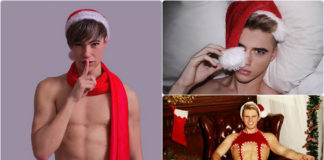 Hot guys getting ready for Christmas