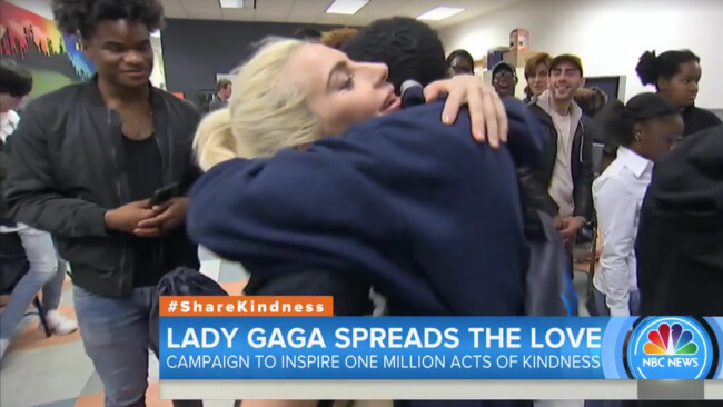 Lady Gaga at the Ali Forney center