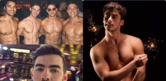 Hot men celebrating new year's eve 2017
