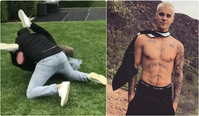 Justin Bieber Gets In A Sweaty Street Wrestling Ma