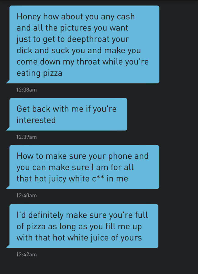 grindr pizza any cash