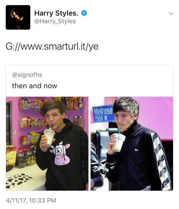 Harry Styles larry tweet