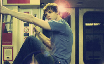 Man in a train subway