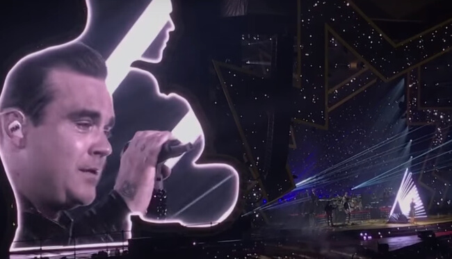 Robbie Williams angels tribute