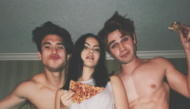  KJ Apa, Camila Mendes, and Charles Melton