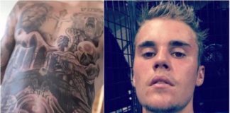 Justin Bieber new tattoo collage