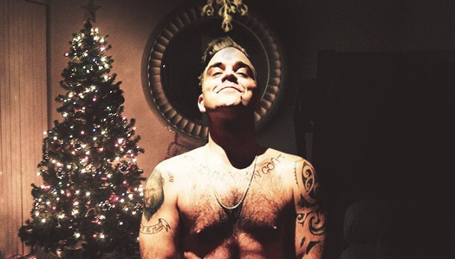 Robbie Williams naked christmas