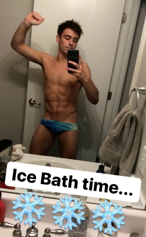 Tom Daley ice bath full