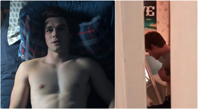 Apa Xxx Com - Watch: KJ Apa Caught â€œLoving Himselfâ€, Shirtless, In Front Of A Mirror |  GayBuzzer