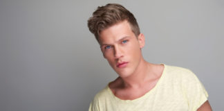 Handsome blond young man