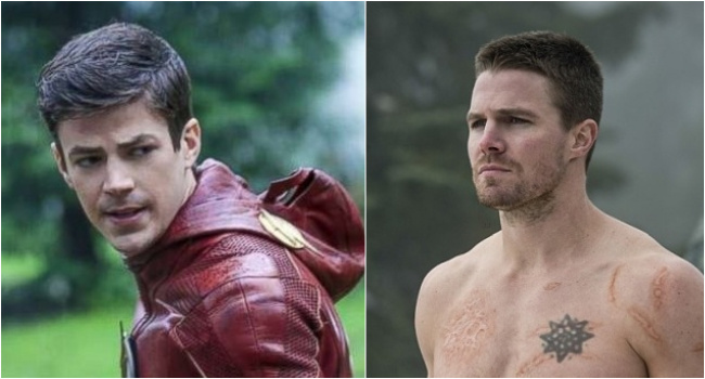 Grant Gustin Stephen Amell