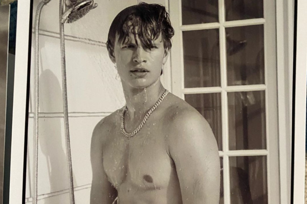 Ansel Elgort naked in shower